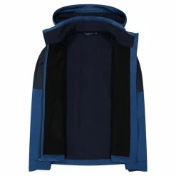 Uomo CMP Giacche Trekking|Giacche Softshell^Giacca Softshell da Uomo con Cappuccio e Motivo Grid-Jacquard Bicolor