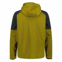 Uomo CMP Giacche Trekking|Giacche Softshell^Giacca Softshell da Uomo con Cappuccio e Motivo Grid-Jacquard Bicolor
