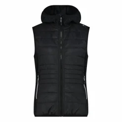 Donna CMP Pile^Gilet smanicato ibrido in pile knit tech da donna