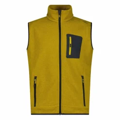 Uomo CMP Pile^Gilet smanicato in pile da uomo in Knit-tech con tasca termoapplicata