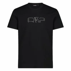 Uomo CMP Polo E T-Shirt^Maglia a maniche corte da uomo in cotone elasticizzato con logo