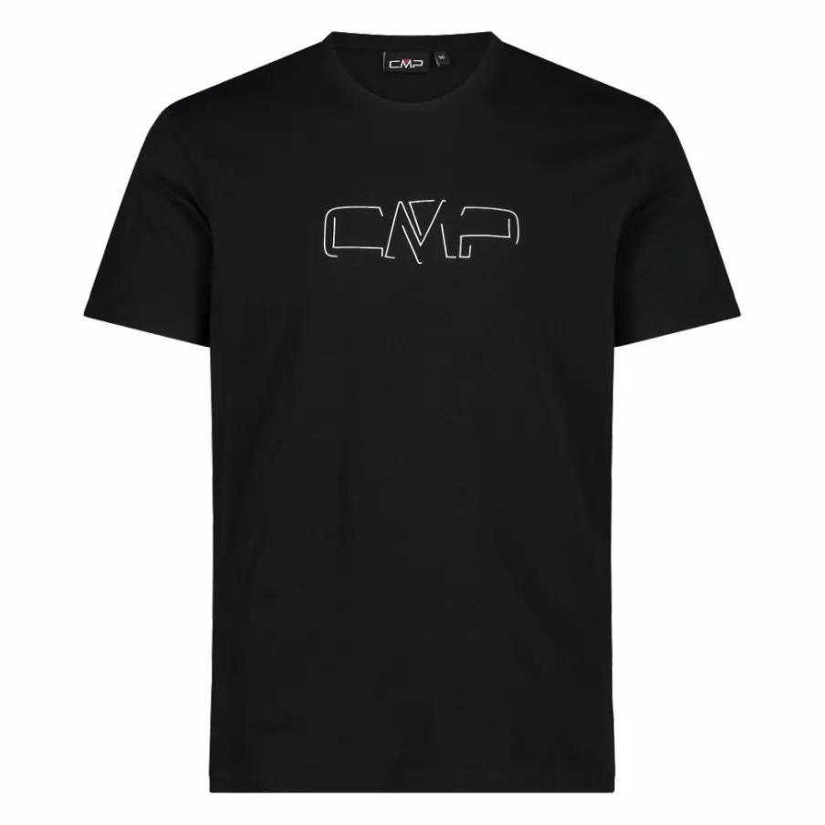 Uomo CMP Polo E T-Shirt^Maglia a maniche corte da uomo in cotone elasticizzato con logo