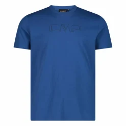 Uomo CMP Polo E T-Shirt^Maglia a maniche corte da uomo in cotone elasticizzato con logo