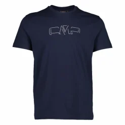 Uomo CMP Polo E T-Shirt^Maglia a maniche corte da uomo in cotone elasticizzato con logo