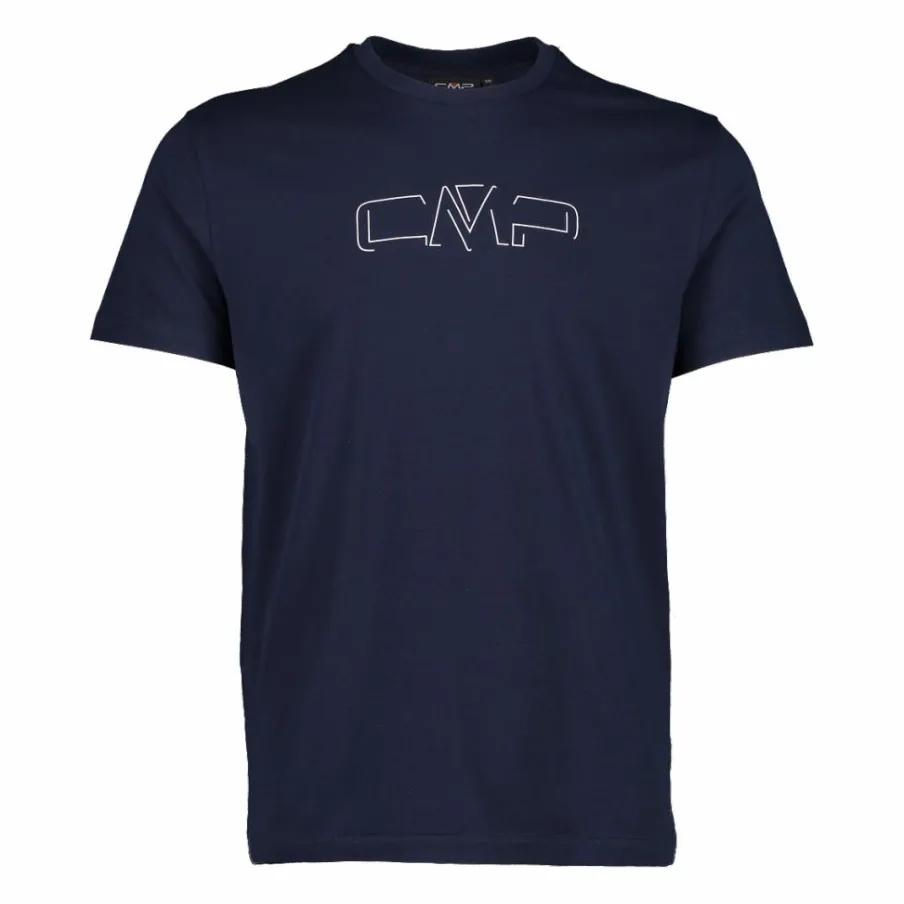 Uomo CMP Polo E T-Shirt^Maglia a maniche corte da uomo in cotone elasticizzato con logo