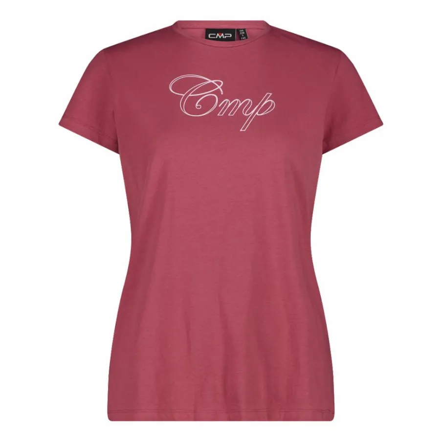 Donna CMP Polo E T-Shirt^Maglia a maniche corte da donna in cotone elasticizzato con logo