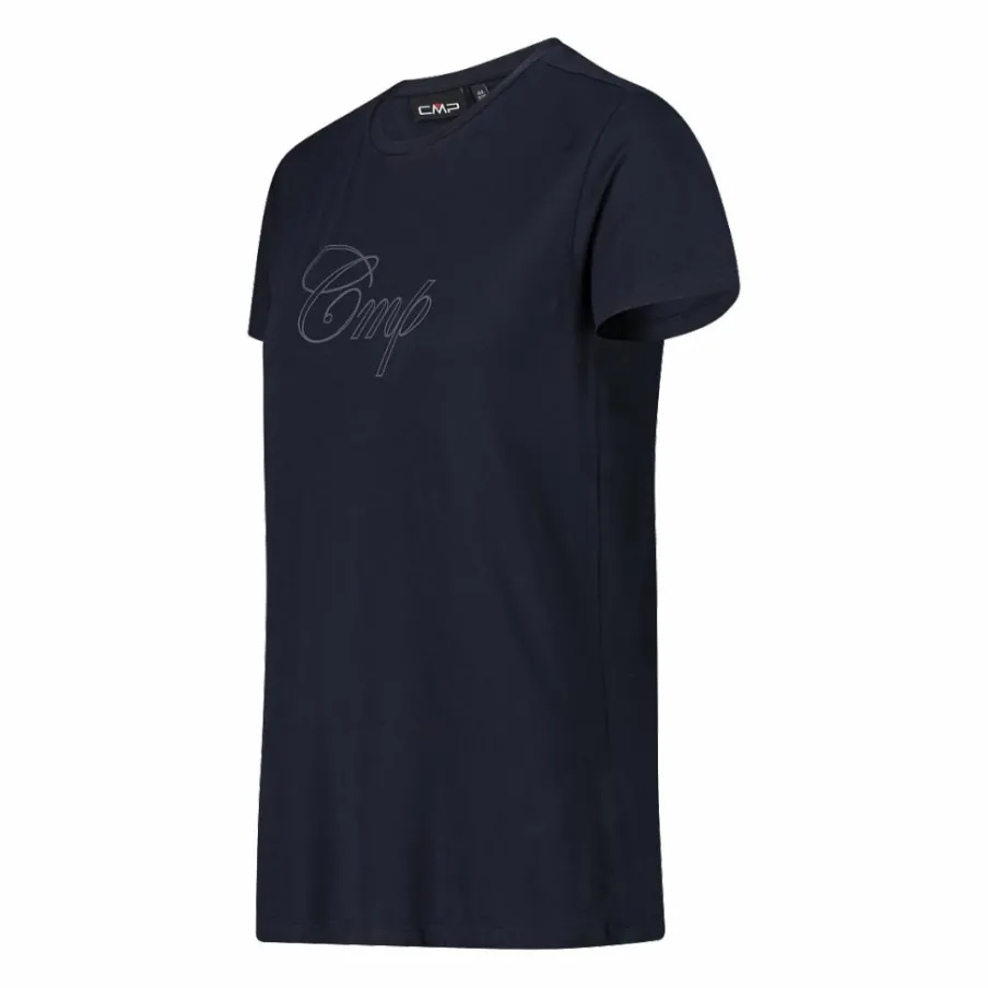Donna CMP Polo E T-Shirt^Maglia a maniche corte da donna in cotone elasticizzato con logo