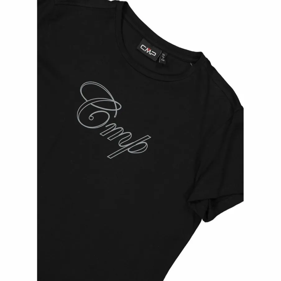 Donna CMP Polo E T-Shirt^Maglia a maniche corte da donna in cotone elasticizzato con logo