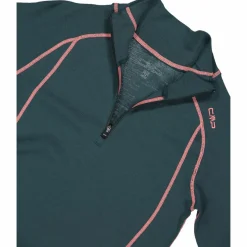 Donna CMP Pile^Maglia termica a maniche lunghe in merino con mezza zip da donna Unlimitech