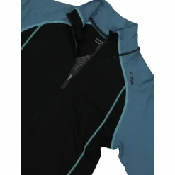 Uomo CMP Pile^Maglia termica a maniche lunghe in merino con mezza zip da uomo Unlimitech