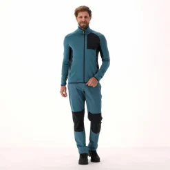 Uomo CMP Pile^Maglia termica a maniche lunghe in merino con mezza zip da uomo Unlimitech