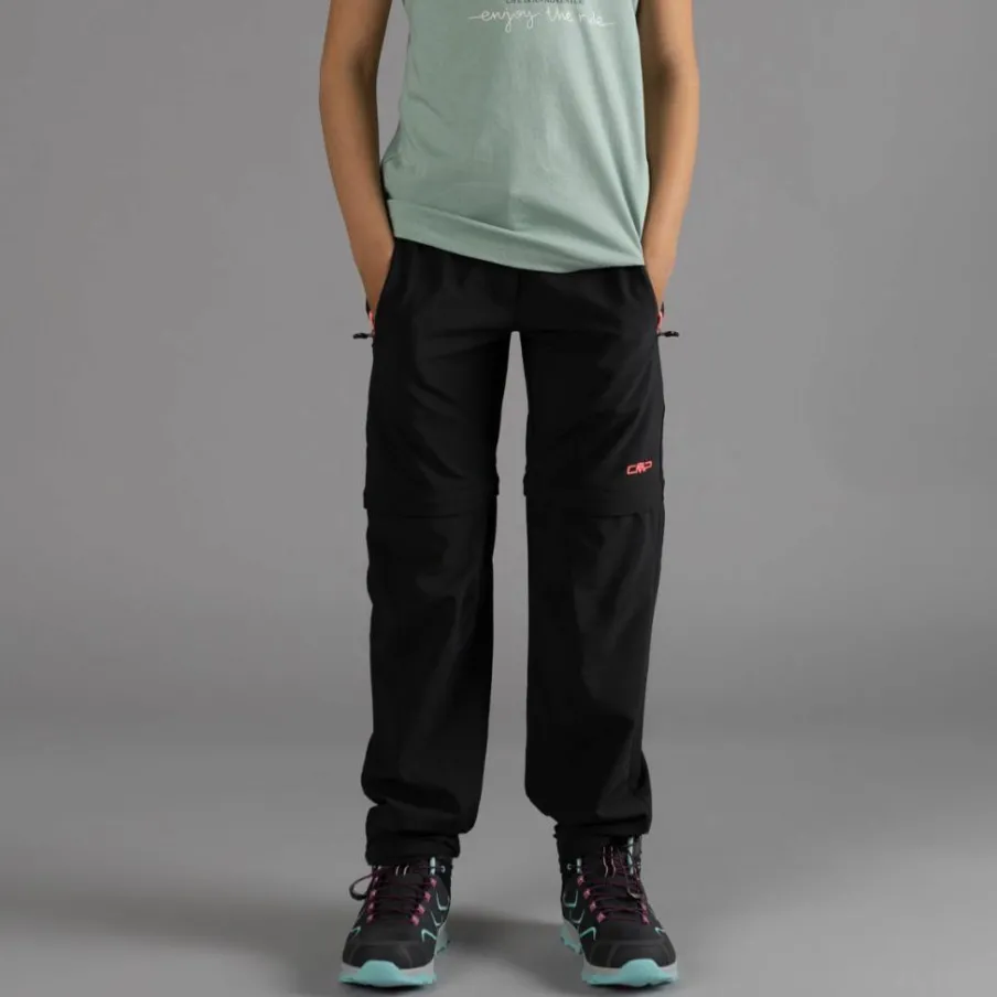 CMP Pantaloni Tecnici^Pantaloni da bambina zip-off tessuto elasticizzato
