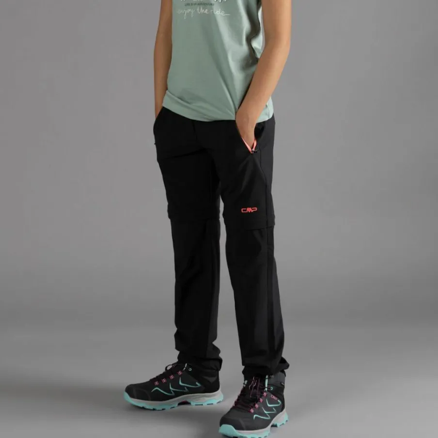 CMP Pantaloni Tecnici^Pantaloni da bambina zip-off tessuto elasticizzato