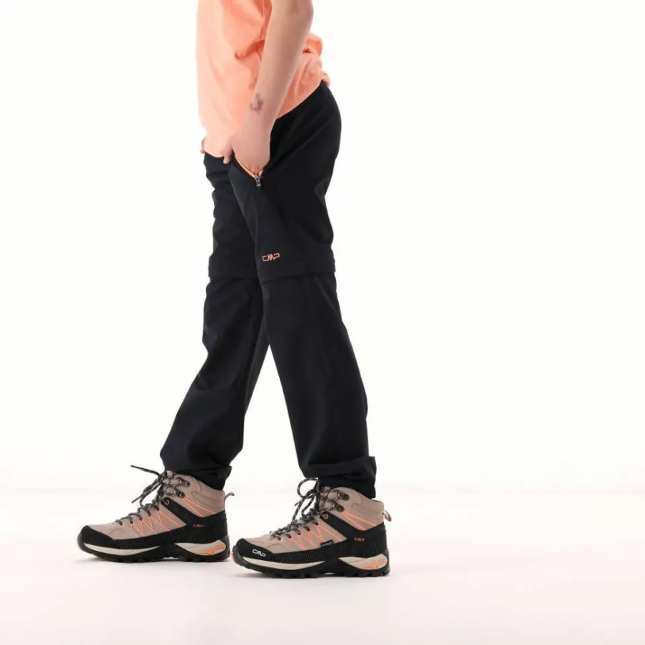 CMP Pantaloni Tecnici^Pantaloni da bambina zip-off tessuto elasticizzato
