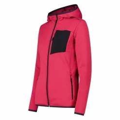 Donna CMP Pile^Pile Grid Tech con zip con cappuccio da donna