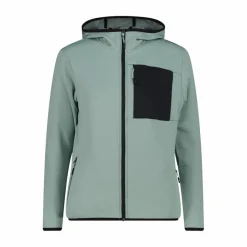 Donna CMP Pile^Pile Grid Tech con zip con cappuccio da donna