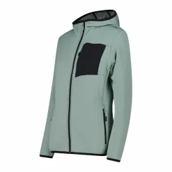 Donna CMP Pile^Pile Grid Tech con zip con cappuccio da donna