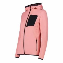 Donna CMP Pile^Pile Grid Tech con zip con cappuccio da donna