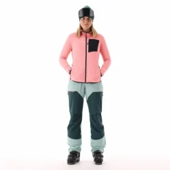 Donna CMP Pile^Pile Grid Tech con zip con cappuccio da donna