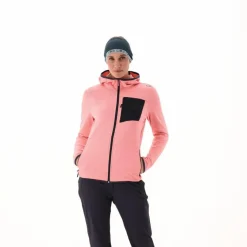 Donna CMP Pile^Pile Grid Tech con zip con cappuccio da donna