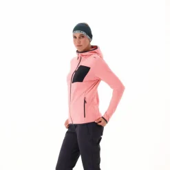 Donna CMP Pile^Pile Grid Tech con zip con cappuccio da donna
