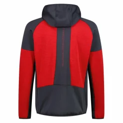 Uomo CMP Pile^Pile Grid Tech con zip da uomo con cappuccio melange