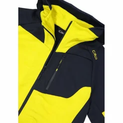 Uomo CMP Pile^Pile Grid Tech con zip da uomo con cappuccio melange
