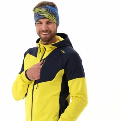 Uomo CMP Pile^Pile Grid Tech con zip da uomo con cappuccio melange