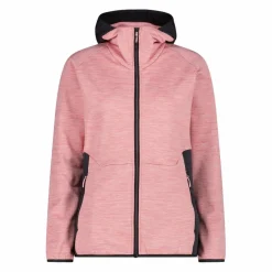 Donna CMP Pile^Pile Grid Tech con zip da donna melange con cappuccio