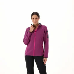 Donna CMP Pile^Pile Knit-tech con cappuccio e mesh