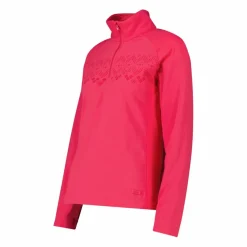 Donna CMP Pile^Pile mezza zip arctic fleece da donna con dettaglio stampato frontale