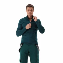 Uomo CMP Pile^Pile mezza zip Softech da uomo tinta unita