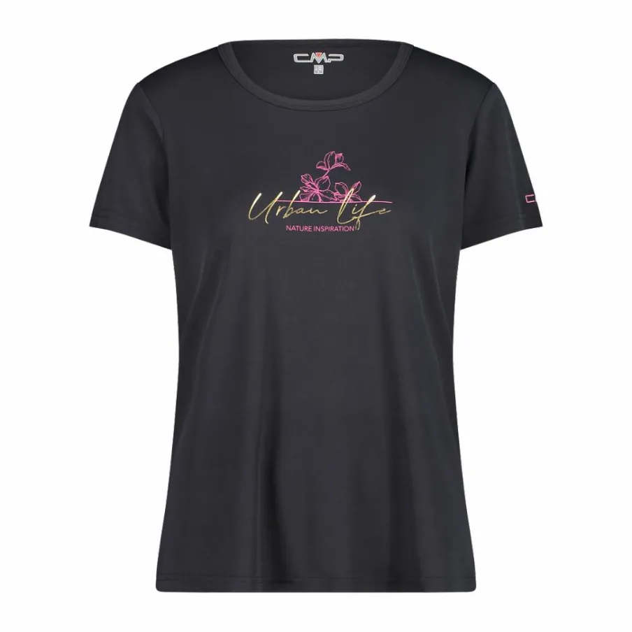 Donna CMP Polo E T-Shirt^T-shirt piquet con stampa sul fronte da donna