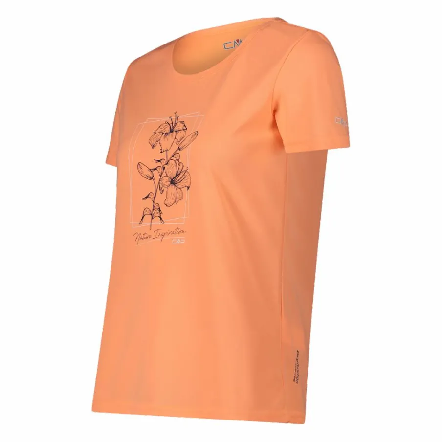 Donna CMP Polo E T-Shirt^T-shirt piquet con stampa sul fronte da donna