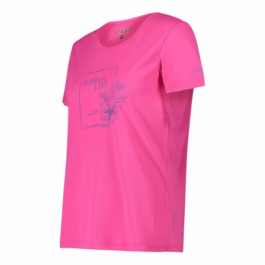 Donna CMP Polo E T-Shirt^T-shirt piquet con stampa sul fronte da donna