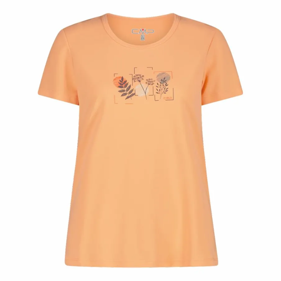 Donna CMP Polo E T-Shirt^T-shirt piquet con stampa sul fronte da donna