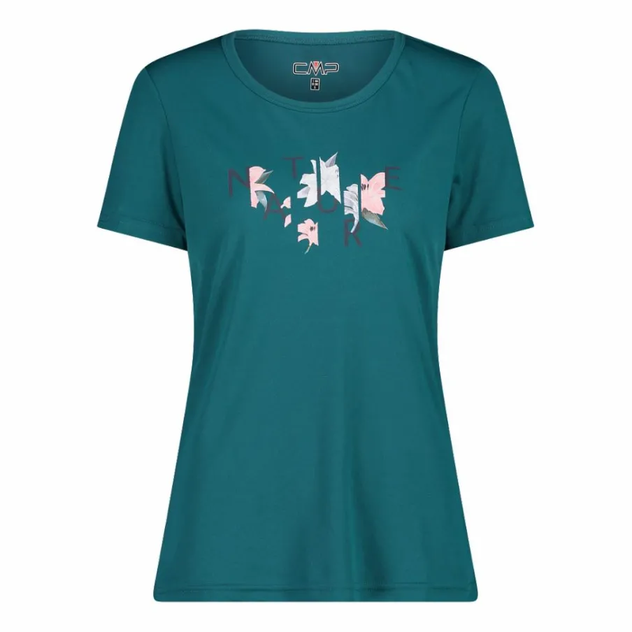 Donna CMP Polo E T-Shirt^T-shirt piquet con stampa sul fronte da donna