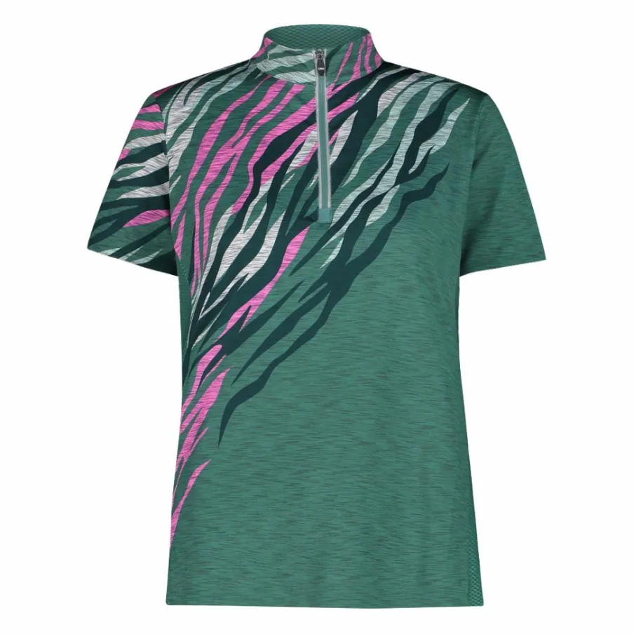 Donna CMP Polo E T-Shirt^T-Shirt tecnica a mezza zip da ciclismo da Donna