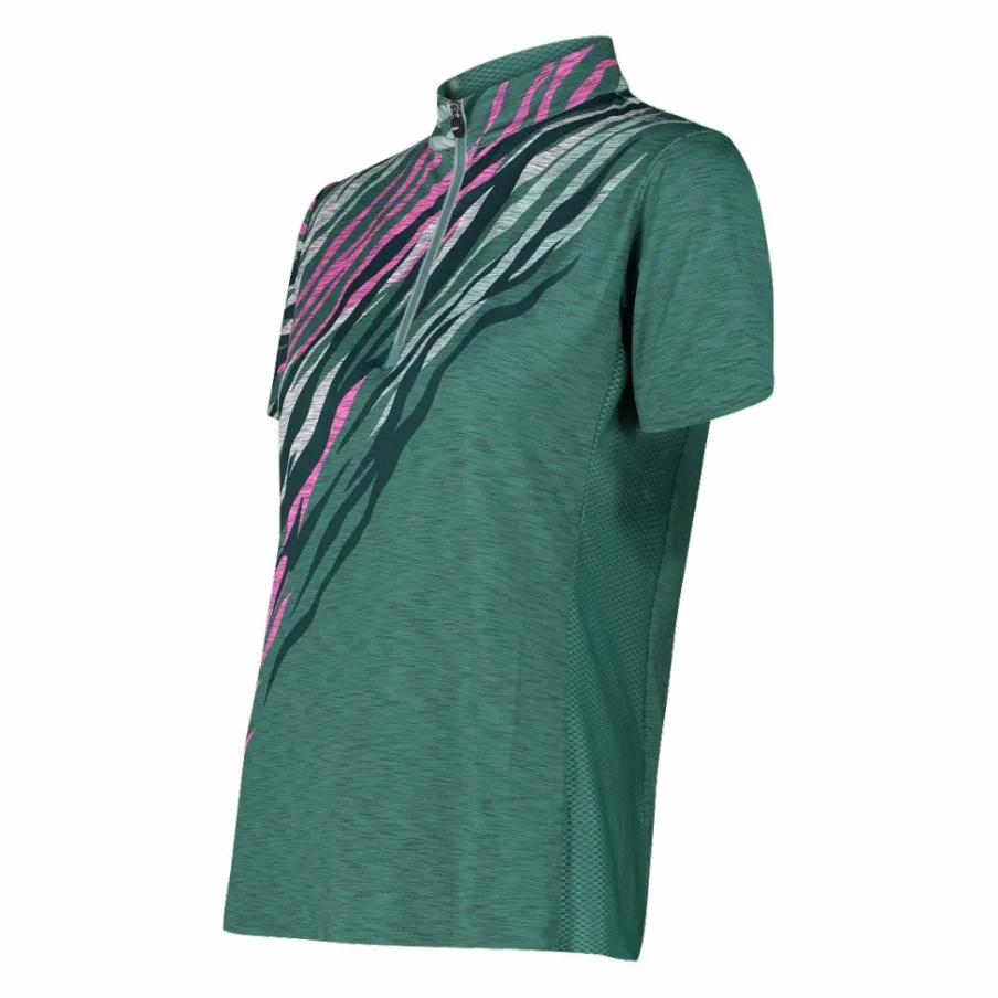 Donna CMP Polo E T-Shirt^T-Shirt tecnica a mezza zip da ciclismo da Donna