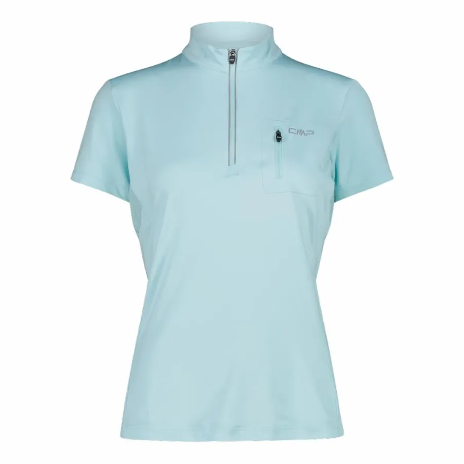 Donna CMP Polo E T-Shirt^T-Shirt tecnica a mezza zip con taschino da ciclismo da Donna