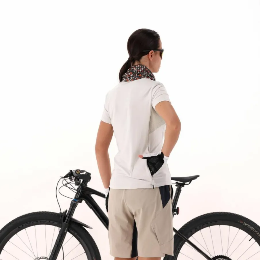 Donna CMP Polo E T-Shirt^T-Shirt tecnica a mezza zip con taschino da ciclismo da Donna