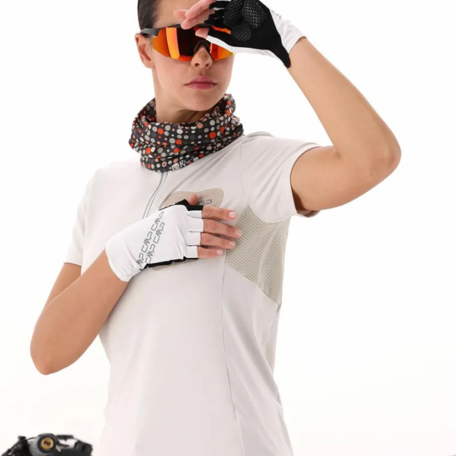 Donna CMP Polo E T-Shirt^T-Shirt tecnica a mezza zip con taschino da ciclismo da Donna